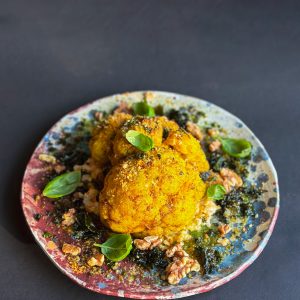 Curryflower Podany Na Risotto z Batatami